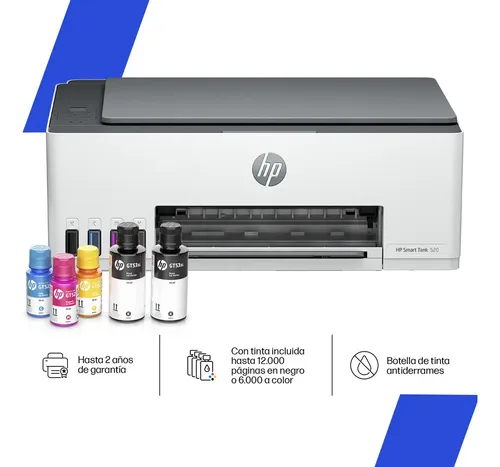 Impresora Todo-En-Uno Hp Smart Tank 520 (Sin Wifi) Blanco
