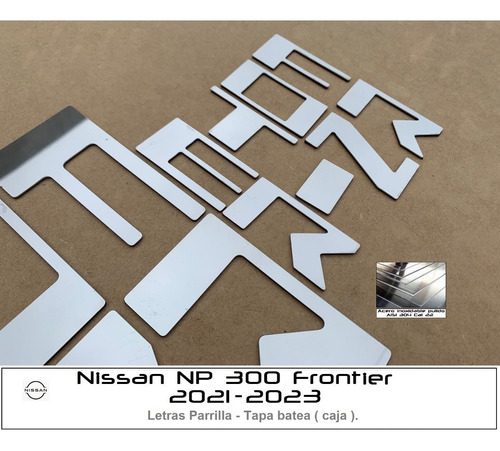 Letras Logotipo Nissan Frontier V6 2022 - 2024 Tapa Batea Foto 5