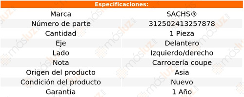 1- Amortiguador Hidrulico Delantero Hikari 1988/1991 Sachs Foto 2