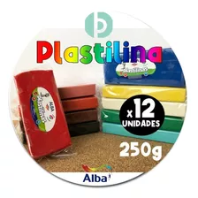 12 Plastilinas Alba 250 Gramos Colores A Elección No Tóxica