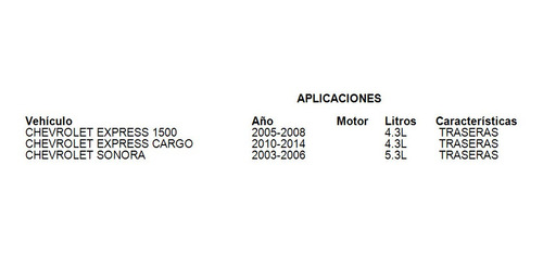 Balatas Traseras Chevrolet Sonora 2004 5.3l Brembo Foto 3