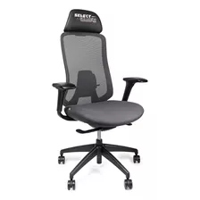 Cadeira Gamer Select Giratória Cinza Com Apoio De Cabeça Cor Preto Material Do Estofamento Polímero