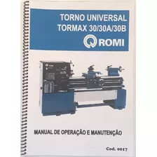 Manual Catalago De Peças Torno Romi Tormax 30-30a- B Cod0017