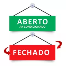 Placa Aberto Fechado Entre Ar Condicionado Ventosa