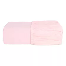 Lençol Cama Queen 30cm Com Elástico Algodão Malha Cor Rosa Desenho Do Tecido Liso