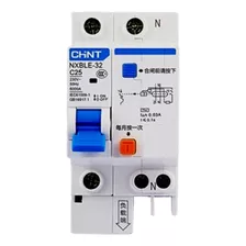 Chint Nxble-63 Breaker Riel Falla A Tierra 1 Polo + N 63 Amp