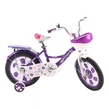 Bicicleta Infantil Princess Aro 16 Com Garupa E Cesto