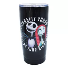 Termo Café Té Extraño Mundo Jack Disney 580ml Vaso Termico Color Negro