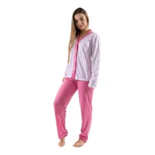 Pijama Aberto Botão Amamentação Adulto Conforto Longo