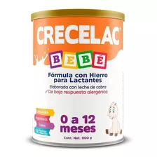 Leche De Fórmula En Polvo Dairy Manufacturers Crecelac Bebé Sabor Natural En Lata De 800g - 0 A 12 Meses