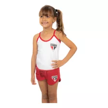 Pijama Infantil Alça Algodão Do São Paulo Oficial