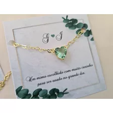 Pulseira Para Madrinhas De Casamento Verde Menta 16 Kits