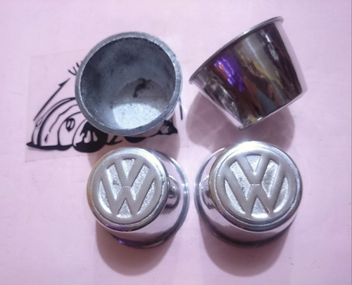 Copa Rin Centro Logo Vw Grabado Vocho Aluminio 4piezas Vw Foto 6