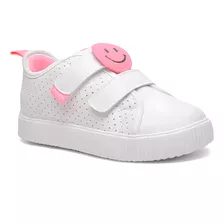 Tênis Infantil Pampili Colegial Luna Smile Branco