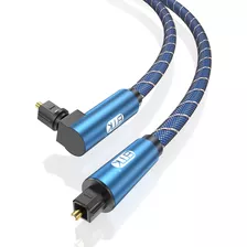 Cable De Audio Ptico De 90 Grados (5 Pies/4.9ft) Trenzado De