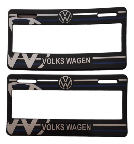 Par De Portaplacas Generico Volkswagen Vw Nuevo Logo Foto 6