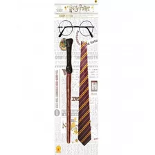 Set De Harry Potter Varita Lentes Corbata Disfraz Cosplay