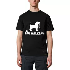 Camiseta Adulto Dog Walker Personalizada Passeador Cães