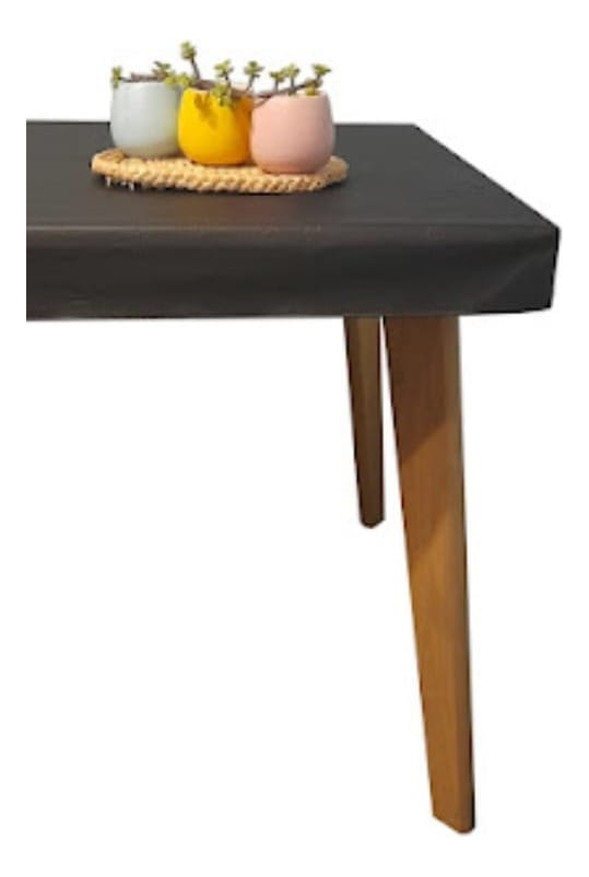Mantel Ecocuero A Medida Ajustable Mesa 121 A 140 Cm Largo