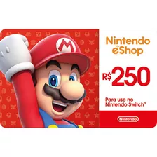 Gift Card Nintendo Switch 250 Reais! 