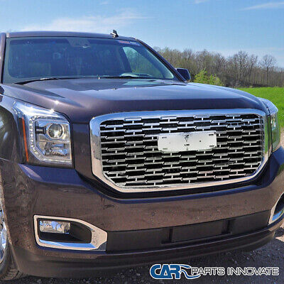 Fits 15-20 Gmc Yukon Xl Denali Sport Mesh Silver Bumper  Ttx Foto 8