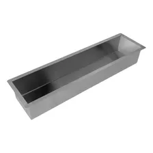 Calha Seca Sobrepor Embutir Porta Temperos Aço Inox 304