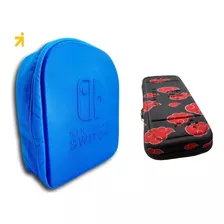 Kit Mochila Bolsa P/ Transporte + Case Para Nintendo Switch