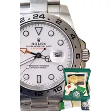 Relogio Rolex Explorer 2 Branco Safira Base Eta 2840 /caixa 