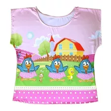 Blusa Galinha Pintadinha Rosa Temática Festa