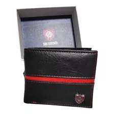 Billetera Hombre San Lorenzo Oficial Simil Cuero Escudo