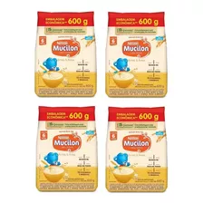 Kit 4 Cereal Infantil Mucilon Arroz E Aveia 600g