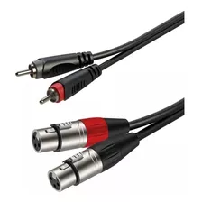 Cable 2 Rca A 2 Xlr (cannon) 2 Metros Roxtone Racc170l2