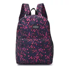 Mochila Espalda Estampada Goodpak 17 P Modax Sharif Express Color Violeta Oscuro Diseño De La Tela Animal Print