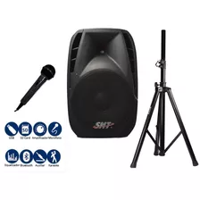 Bocina Amplificada Smt De 15 Con Pedestal Y Microfono