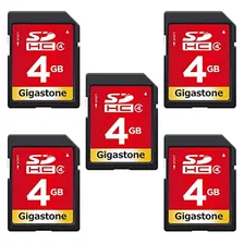 Gigastone Tarjeta Sd De 4gb Paquete De 5 Tarjetas De Memoria