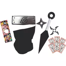 Kunai E Bandana Com Balaclava Hokage 2 Shuriken Kit Novo