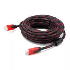 Cable Hdmi 15 Metros Full Hd 1080p Ps3 Xbox 360 Laptop Tv Pc Color Negro/rojo