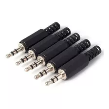 5 Unidades Conector De Audio Macho 3,5mm Stereo