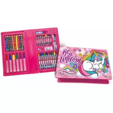 Super Set Cartuchera Completa I Love Unicorns 42pzas. Kreker