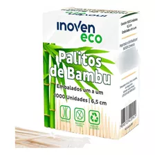 Palito De Dente Bambu Embalados Individualmente C/ 5000 Un