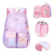 Kits De Mochila Escolar, Mochila Feminina Para Crianças Pequ