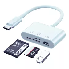 Leitor Cartão Memória Adaptador Tipo C Otg Usb 3.0 Tf Sd Cf