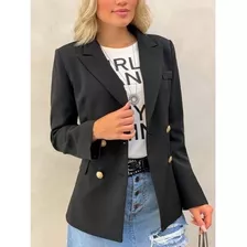 Blazer Feminino Social Terninho Alfaiataria Com Botões Top