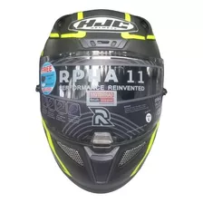 Casco Hjc Rpha 11 Eldon Negro Y Amarillo