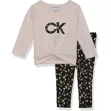 Calvin Klein Conjunto De Leggings De 2 Piezas Para Bebé Niña