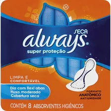 Absorvente Externo Always Super Proteção Seca 8 Unidades