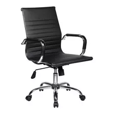 Silla De Escritorio Ayp Equipamientos Modena Ergonómica Negra Con Tapizado De Cuero Sintético