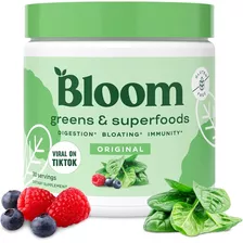 Bloom Greens & Superfood Plantas Probióticos Enzimas 168gr