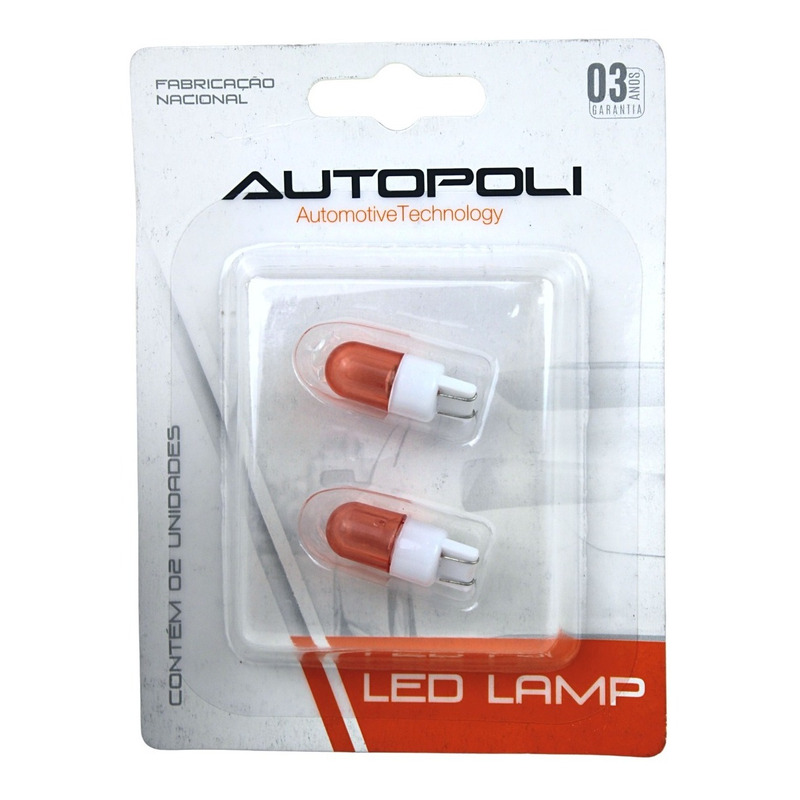 Jogo de 10 Lâmpadas AutoPoli Led Ba15s-21 1 Polo Branco 1141 30w