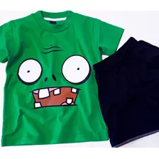 Conjunto Varon Algodon Nene Remera Short Verano Niños Regalo